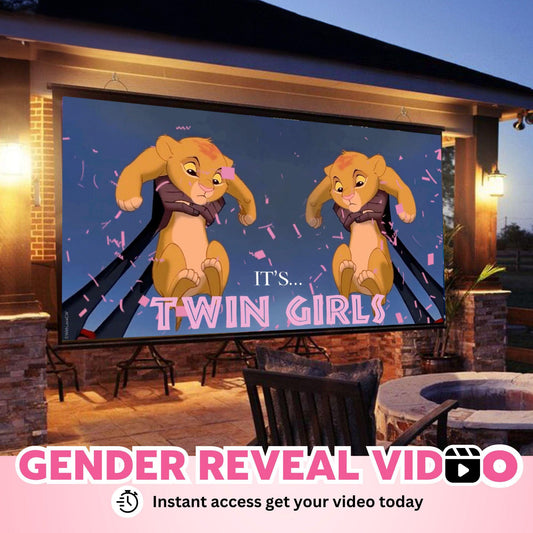 TWIN GIRLS Gender Reveal Movie Video