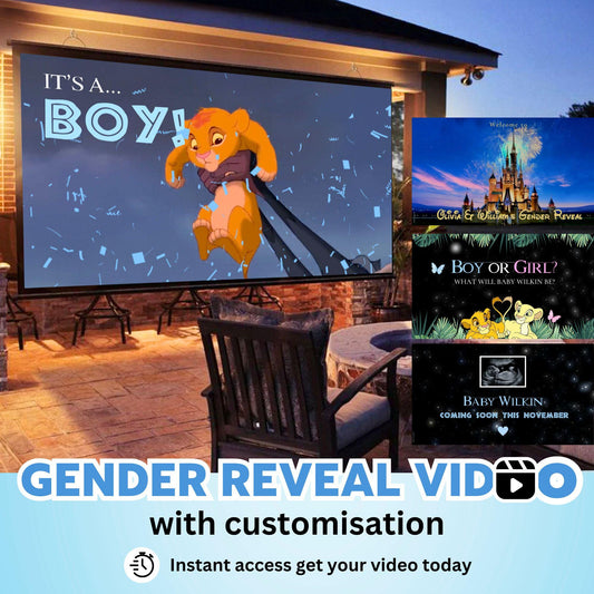 BOY Custom Gender Reveal Movie Video