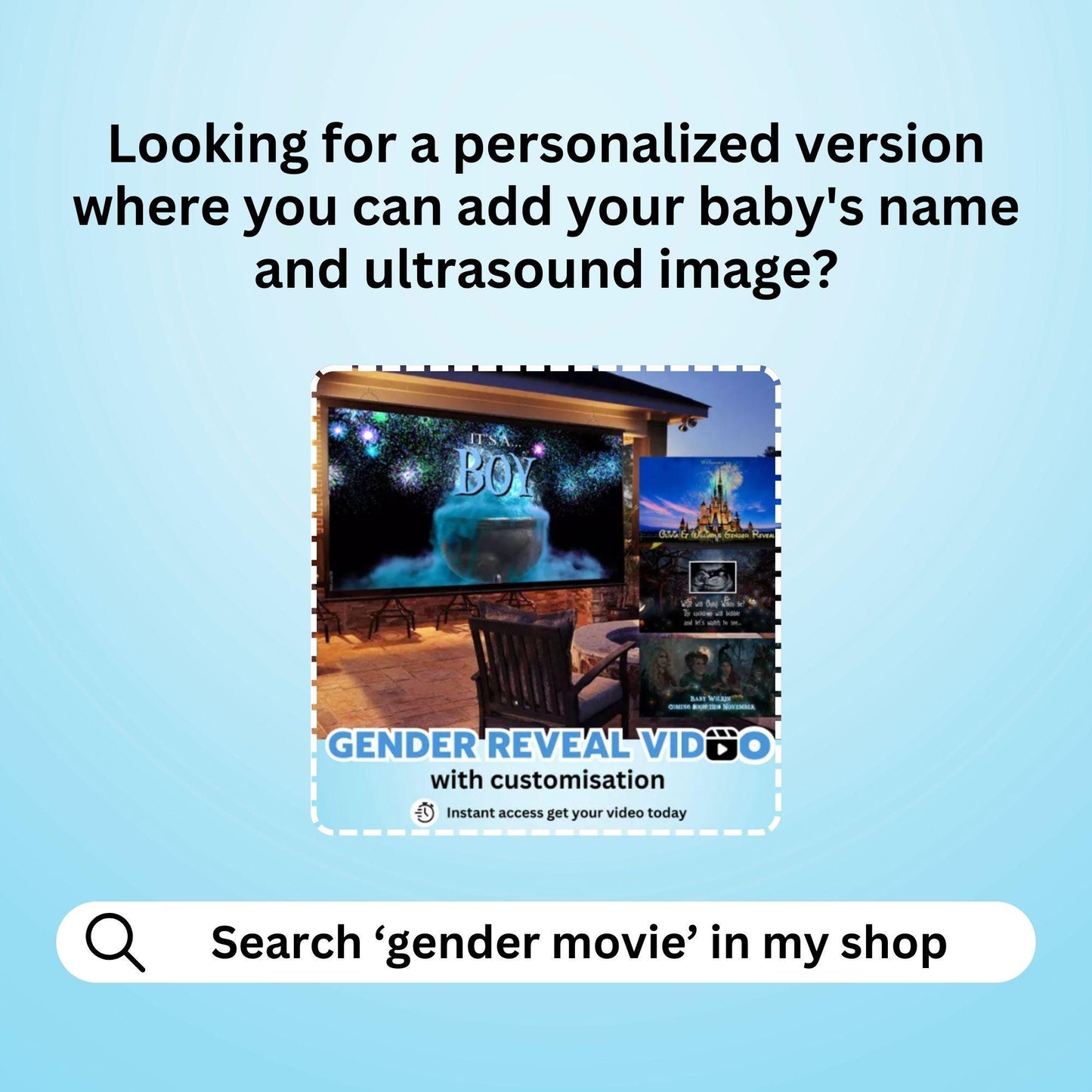 BOY Gender Reveal Movie Video