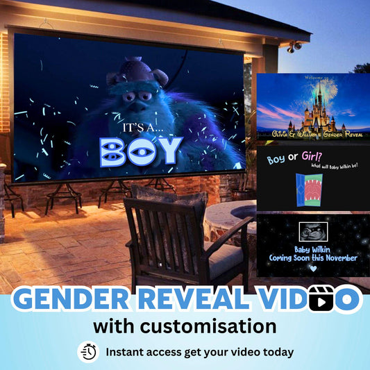 BOY Custom Gender Reveal Movie Video