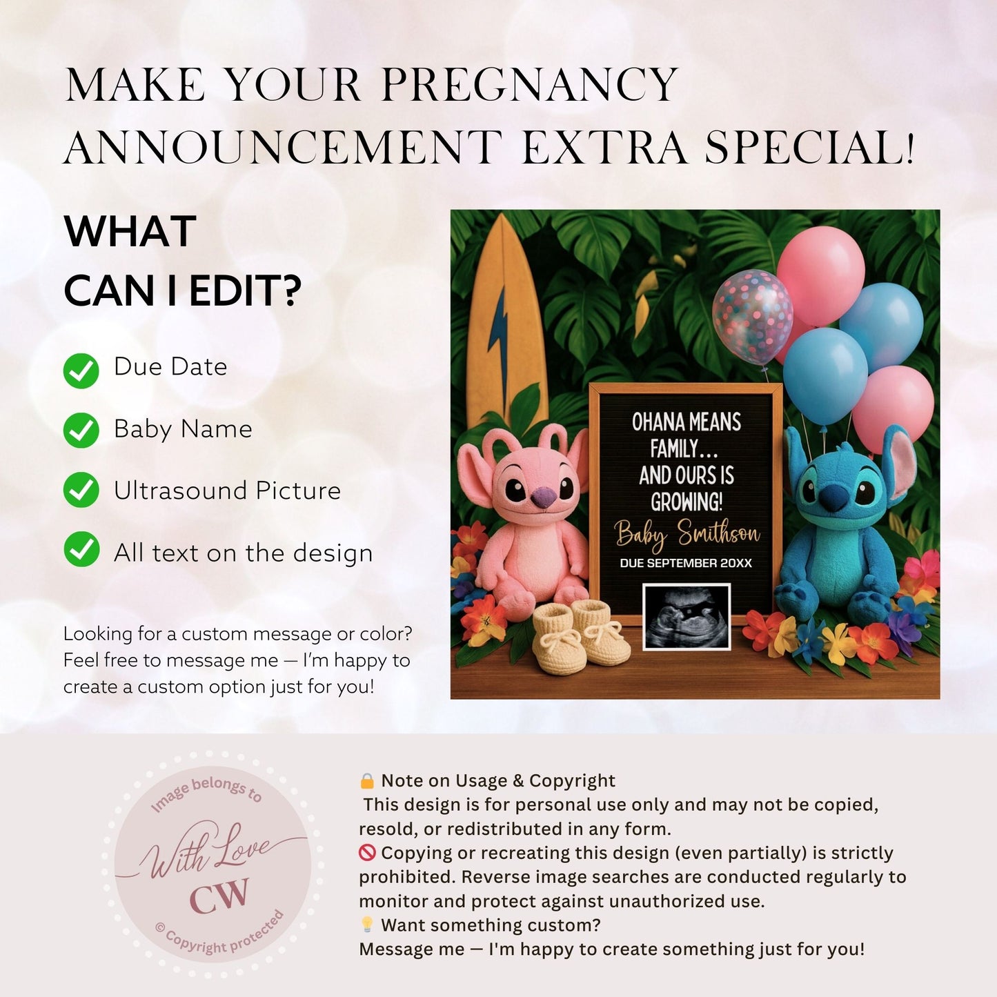 Baby Reveal Announcement – Social Media Post