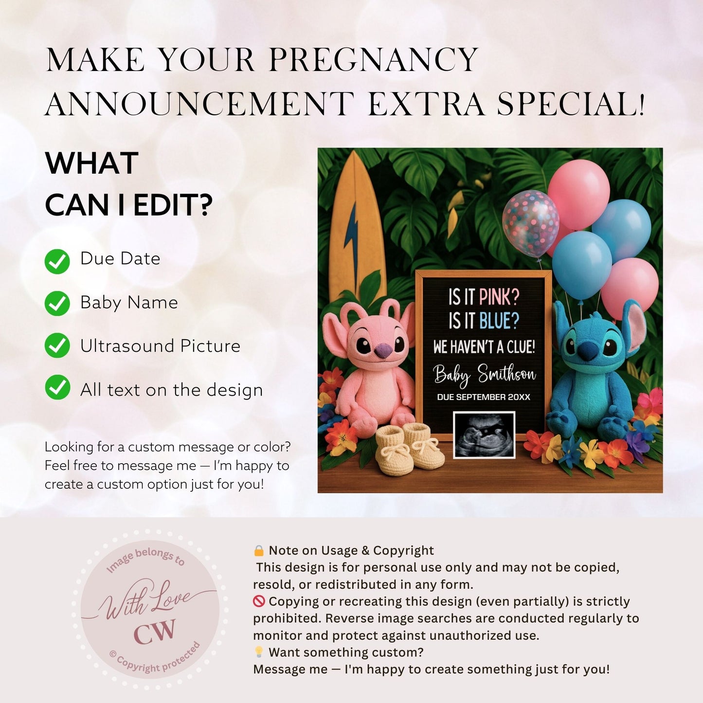 Baby Reveal Announcement – Social Media Post