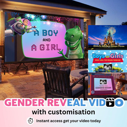 TWINS BOY & GIRL Custom Gender Reveal Movie Video