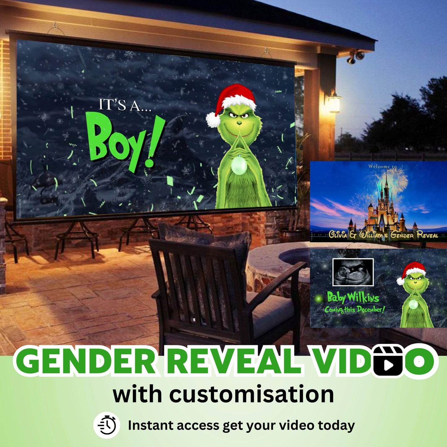 BOY Custom Gender Reveal Movie Video
