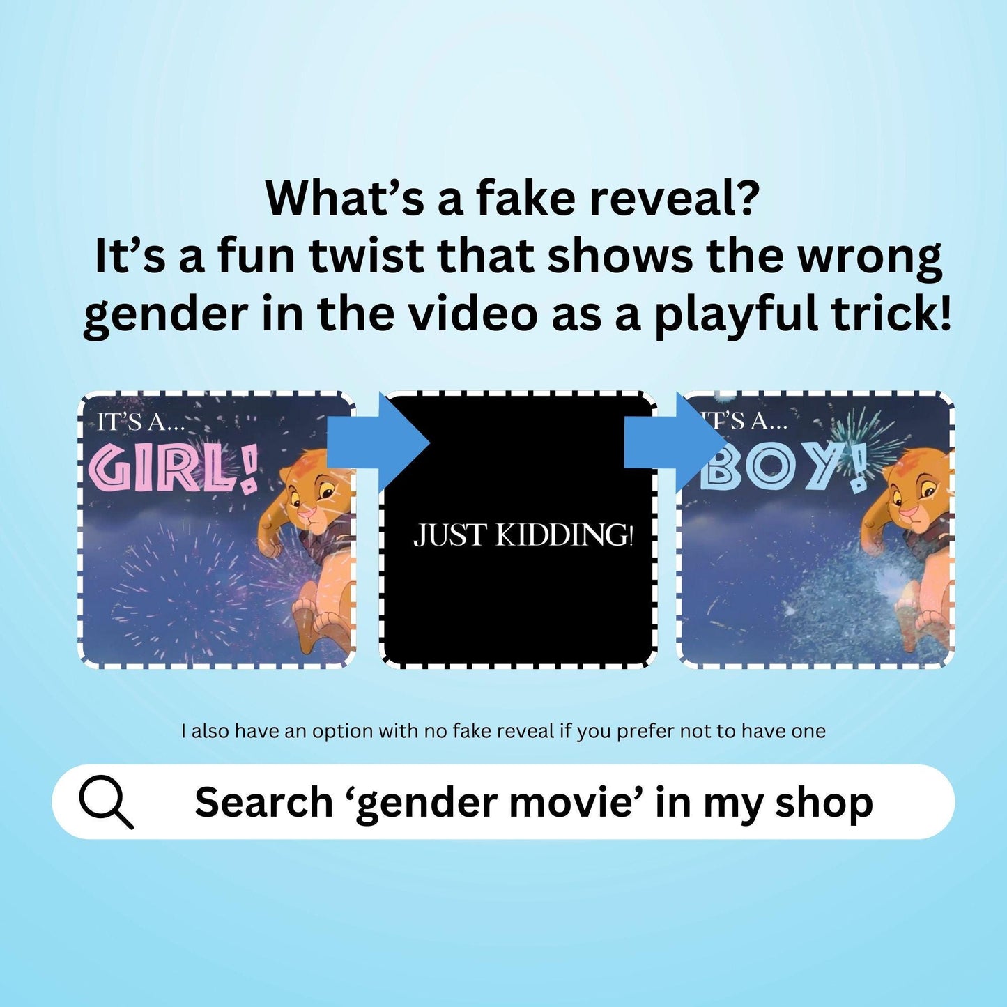 BOY Gender Reveal Movie Video With Fake Reveal