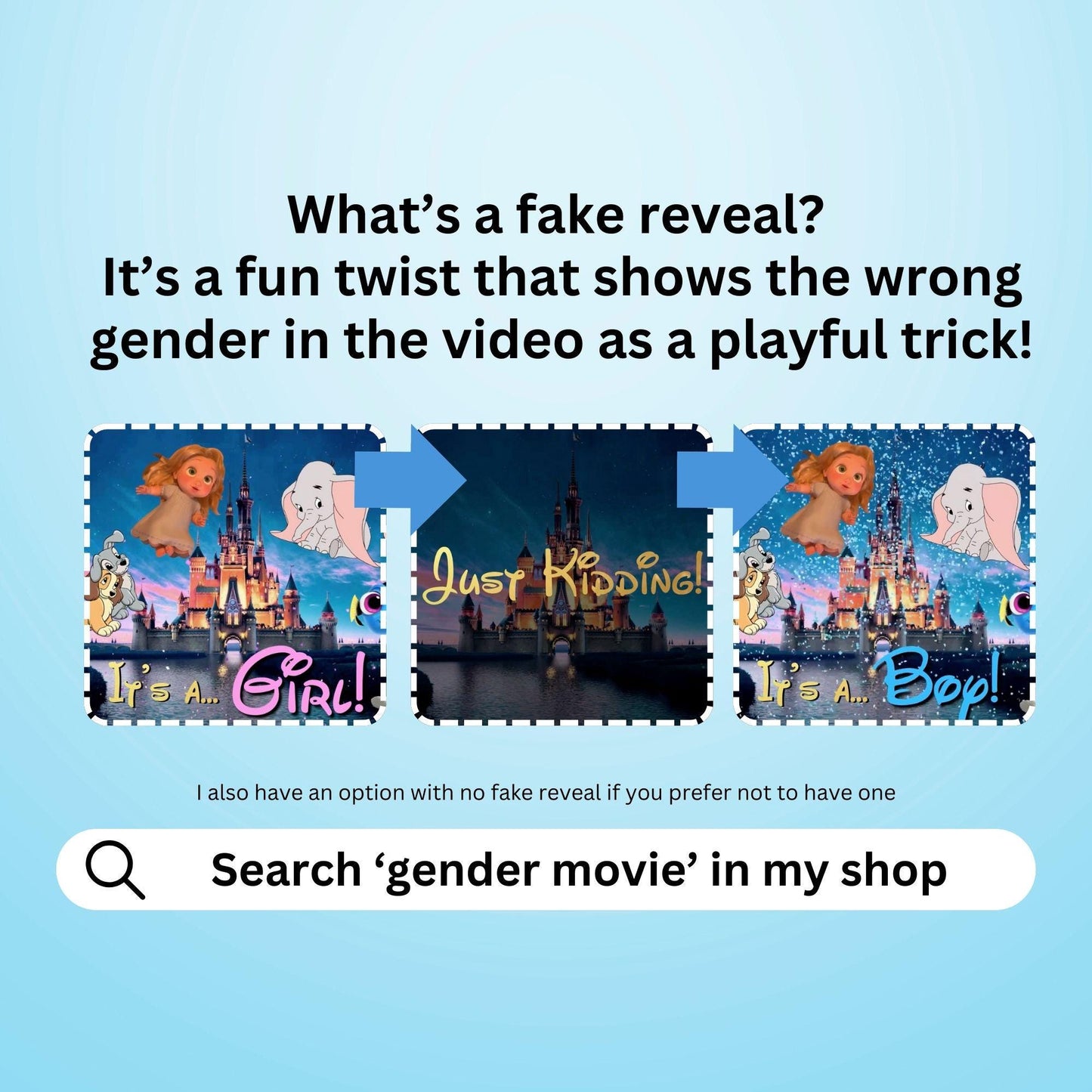 BOY Gender Reveal Movie Video With Fake Reveal
