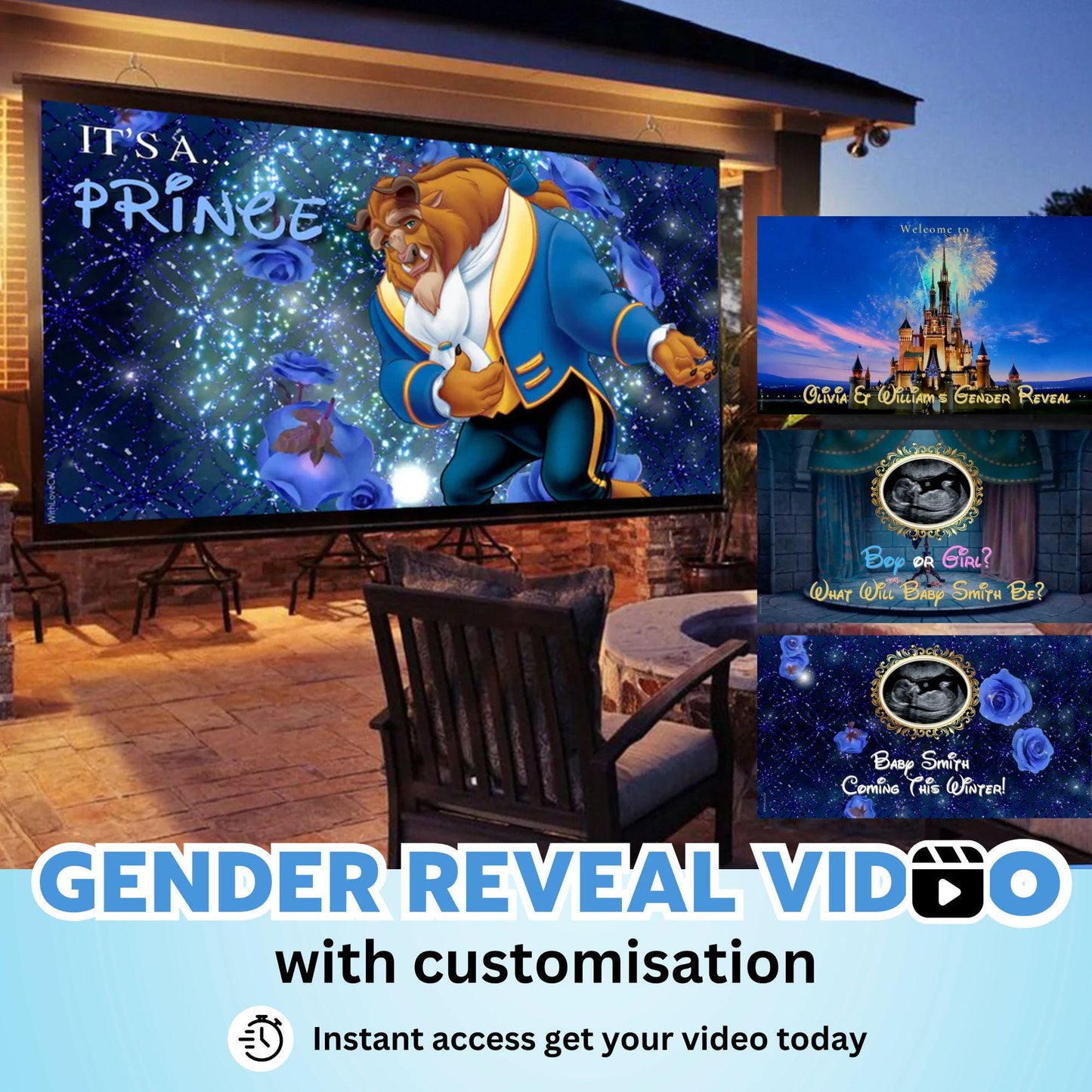 BOY Custom Gender Reveal Movie Video