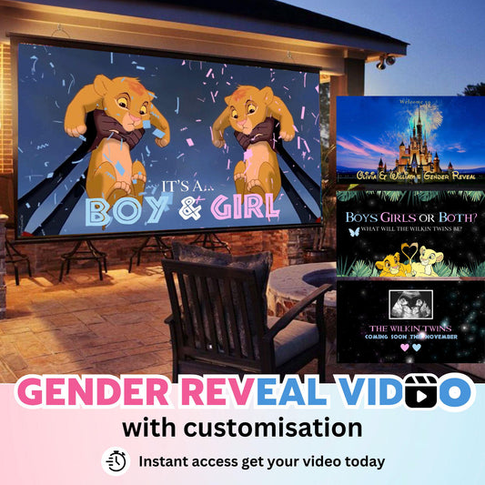 TWINS BOY & GIRL Custom Gender Reveal Movie Video