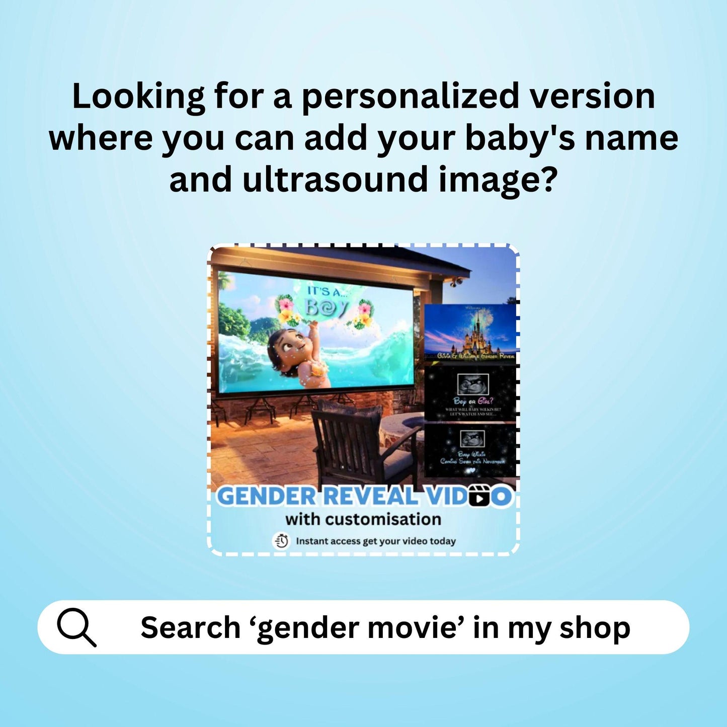 BOY Gender Reveal Movie Video