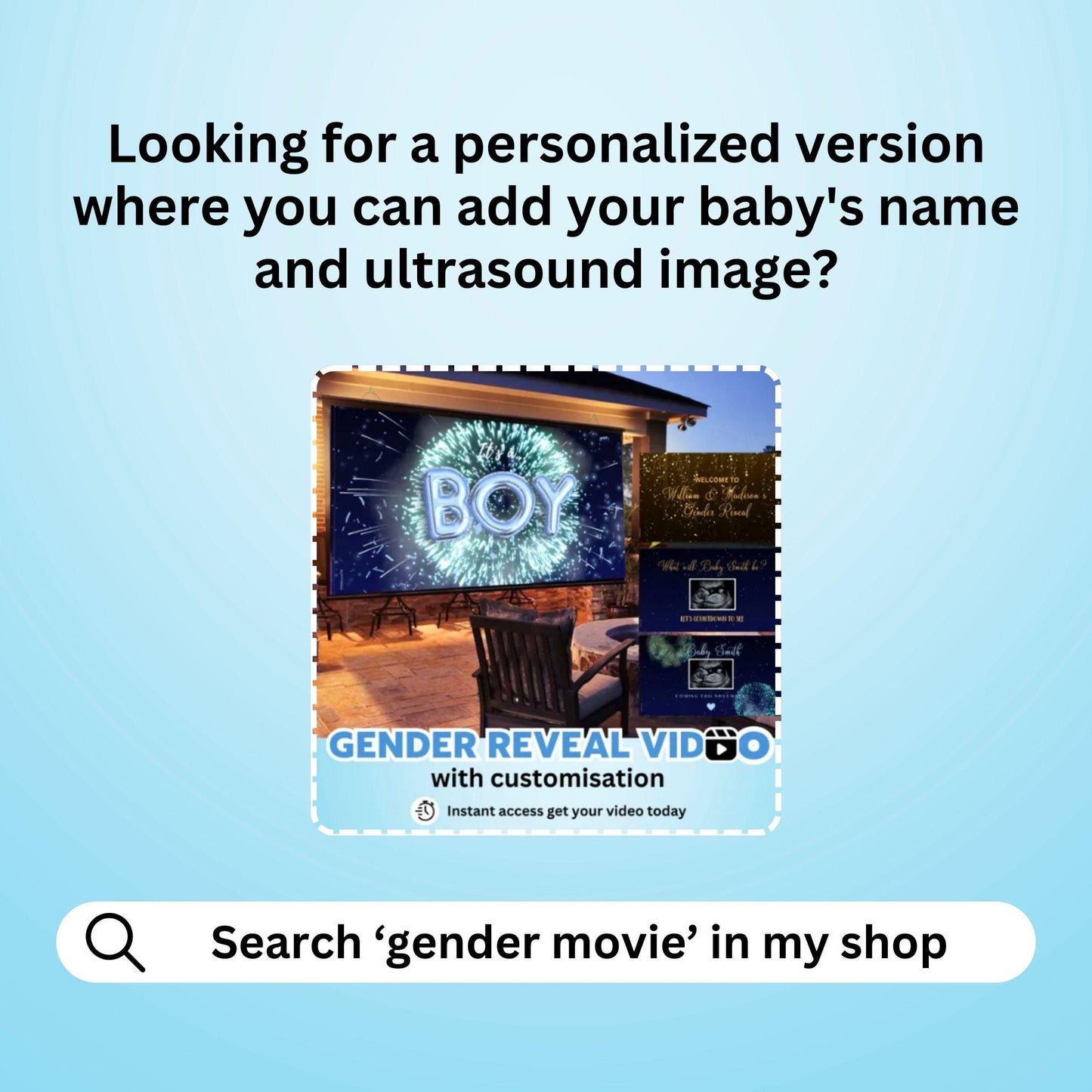 BOY Gender Reveal Movie Video