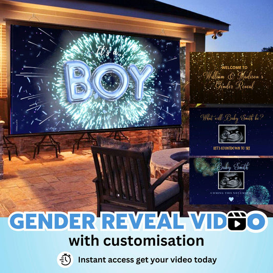 BOY Custom Gender Reveal Movie Video