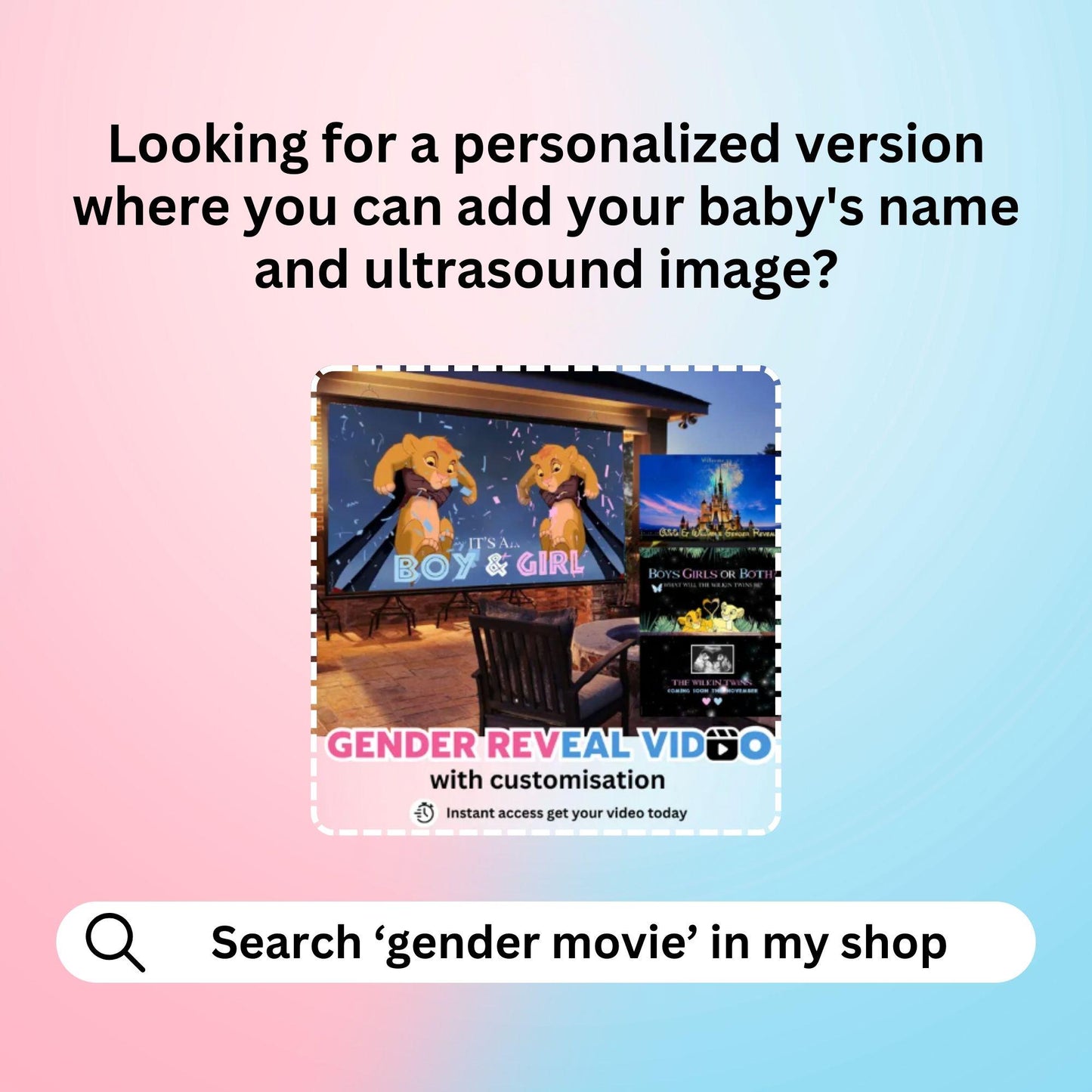 TWINS Boy & Girl Gender Reveal Movie Video