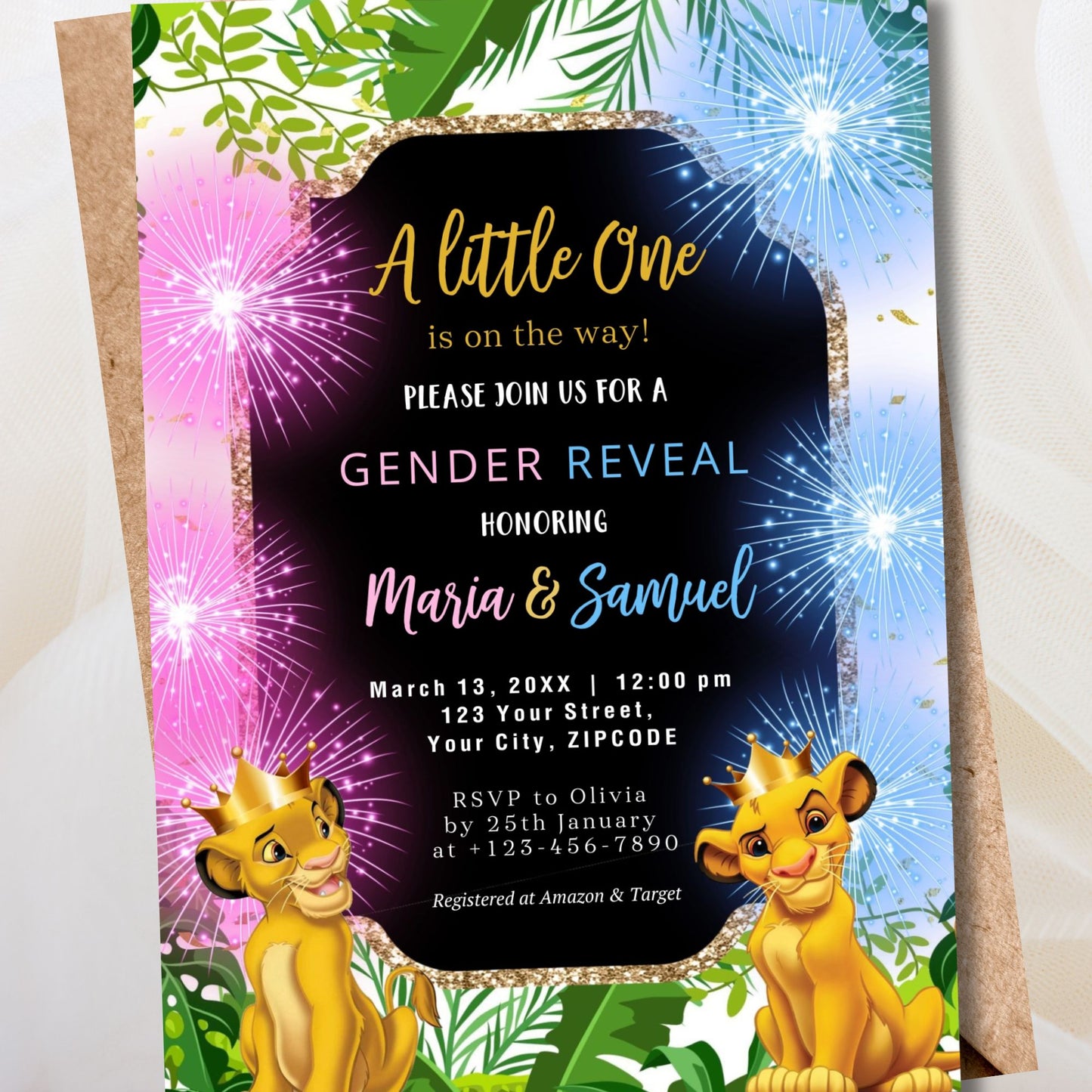 Gender Reveal Digital Invitation