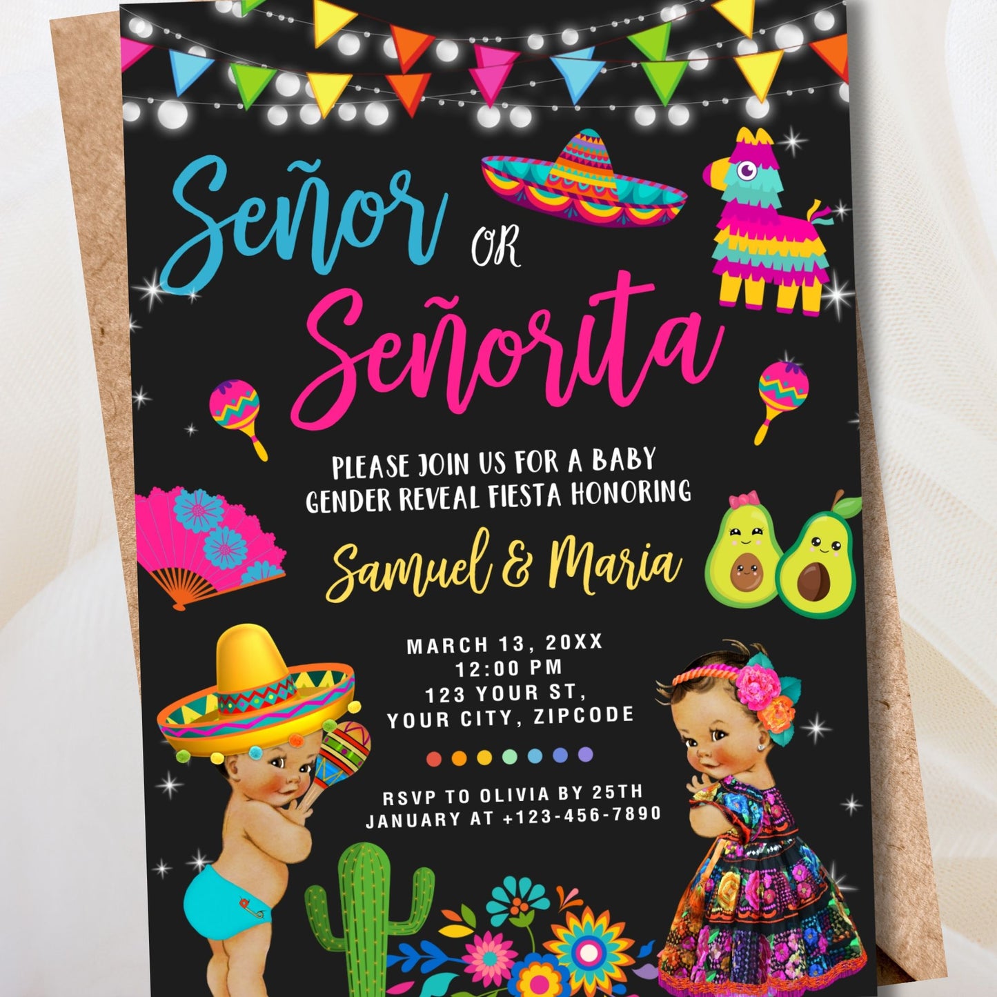Gender Reveal Digital Invitation