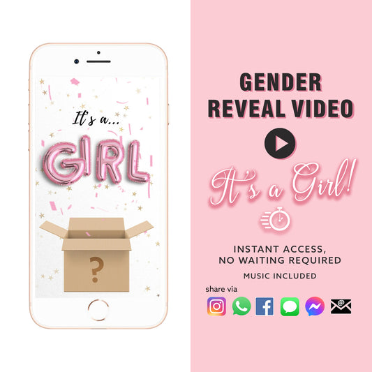GIRL Baby Gender Reveal Video