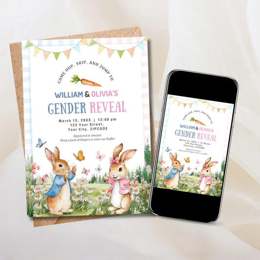 Gender Reveal Digital Invitation