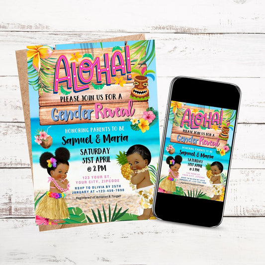 Gender Reveal Digital Invitation
