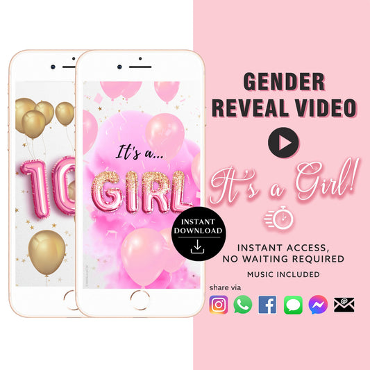 GIRL Baby Gender Reveal Video