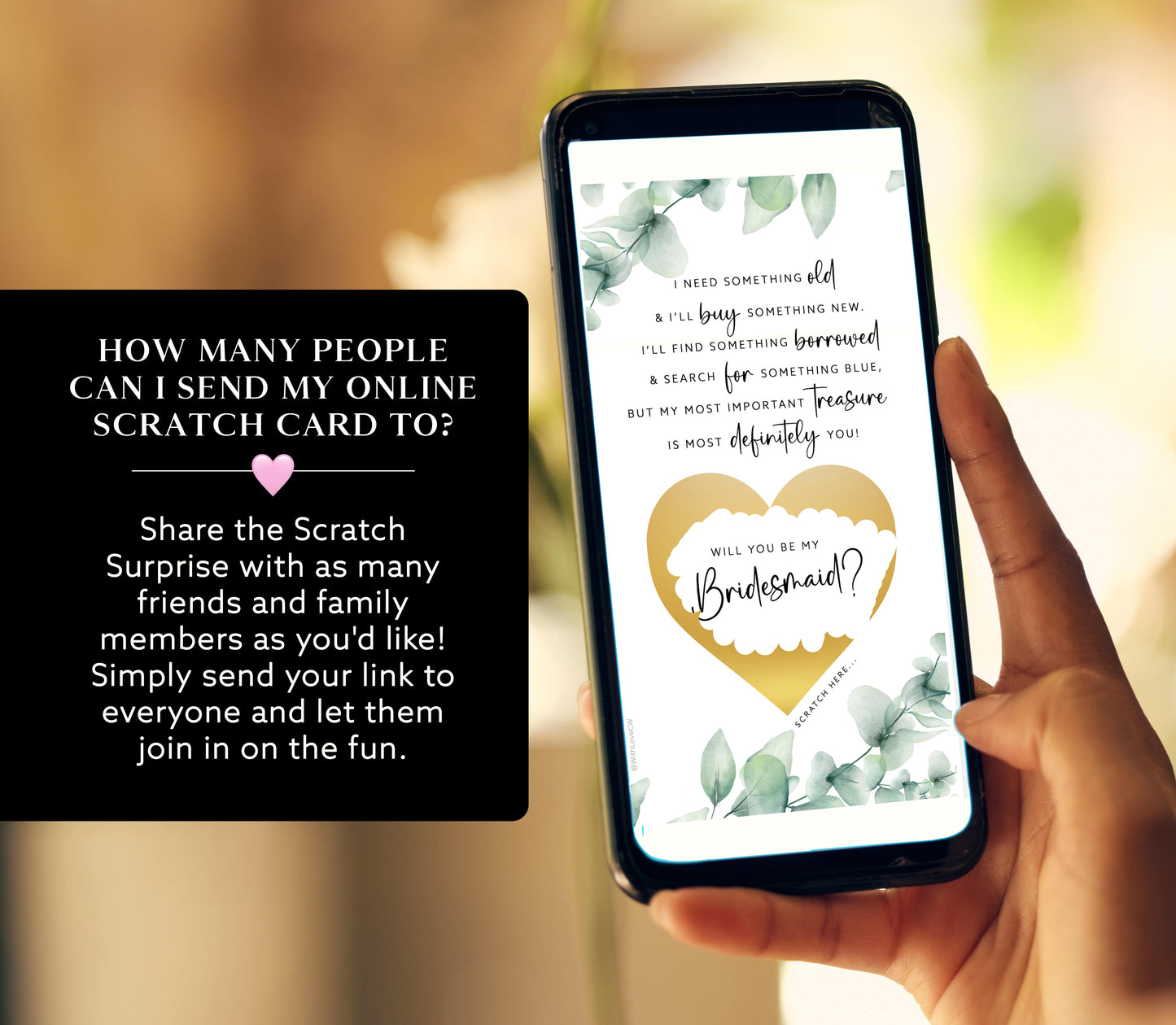 Bridesmaid Proposal Scratch Card