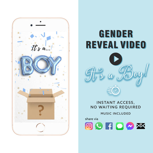 BOY Baby Gender Reveal Video