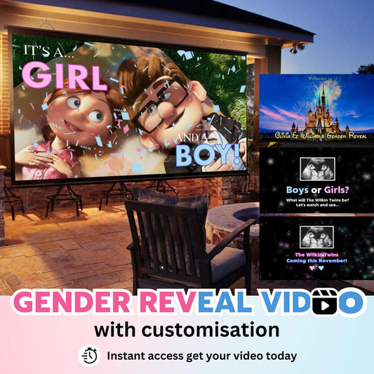 TWINS BOY & GIRL Custom Gender Reveal Movie Video