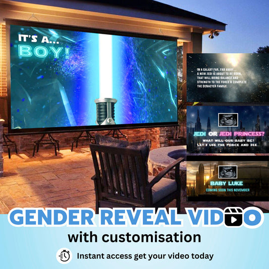 BOY Custom Gender Reveal Movie Video