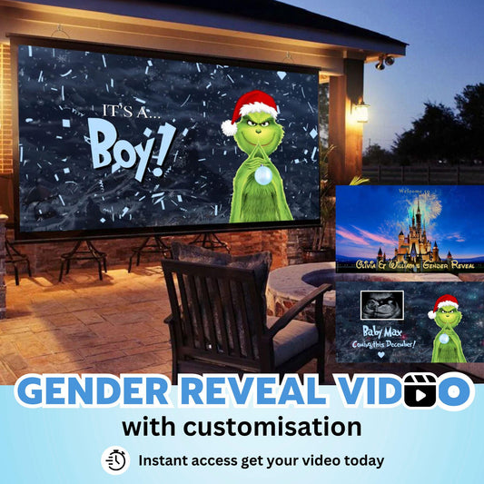 BOY Custom Gender Reveal Movie Video
