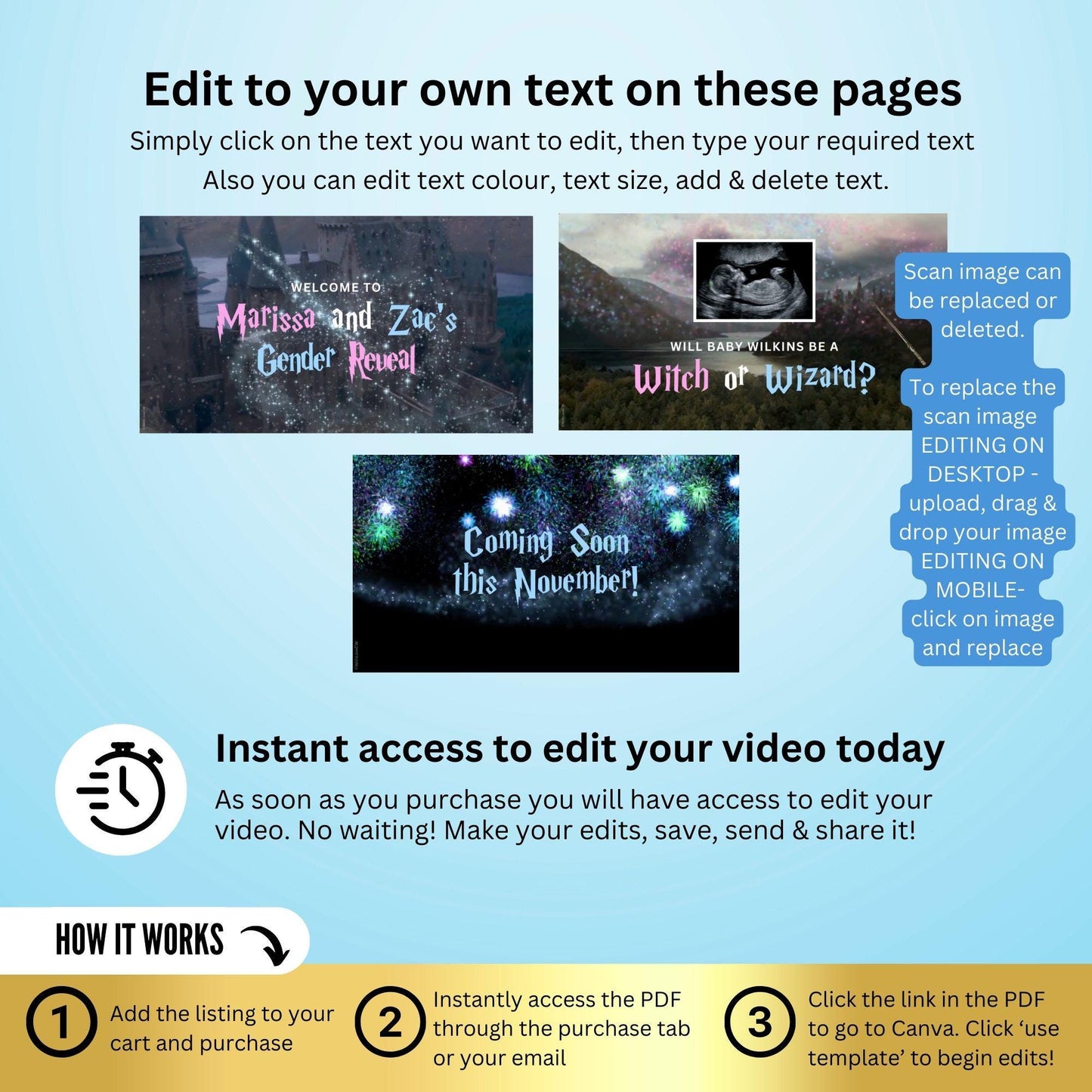 BOY Custom Gender Reveal Movie Video