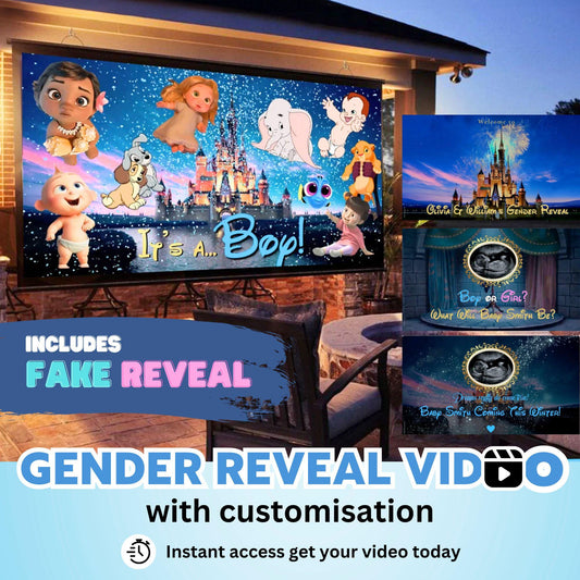 BOY Custom Gender Reveal Movie Video With Fake Reveal