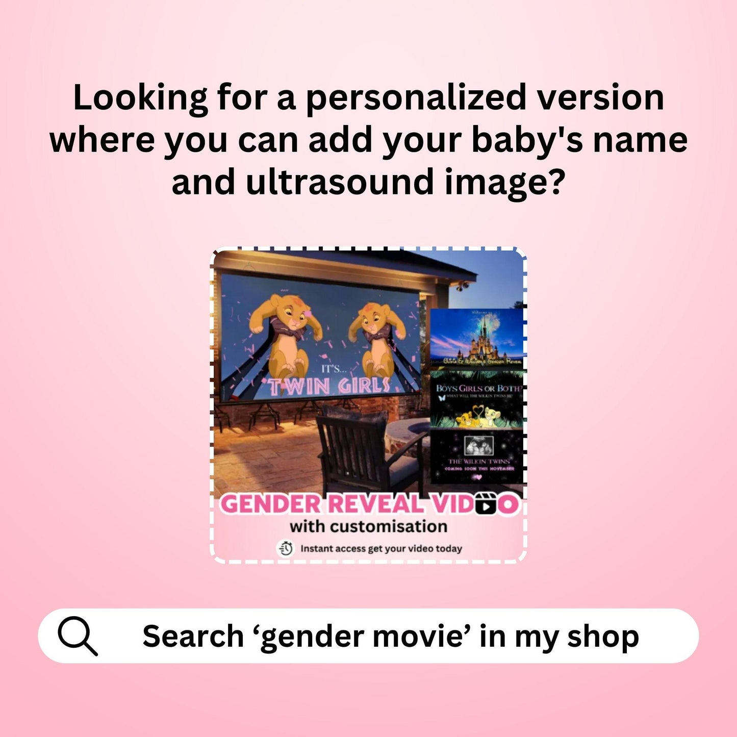 TWIN GIRLS Gender Reveal Movie Video