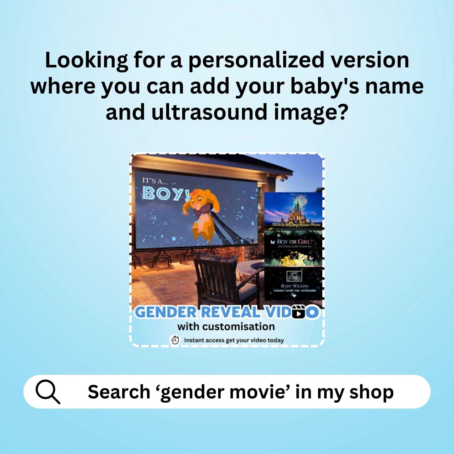 BOY Gender Reveal Movie Video