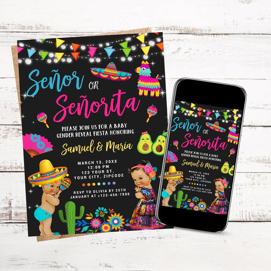 Gender Reveal Digital Invitation