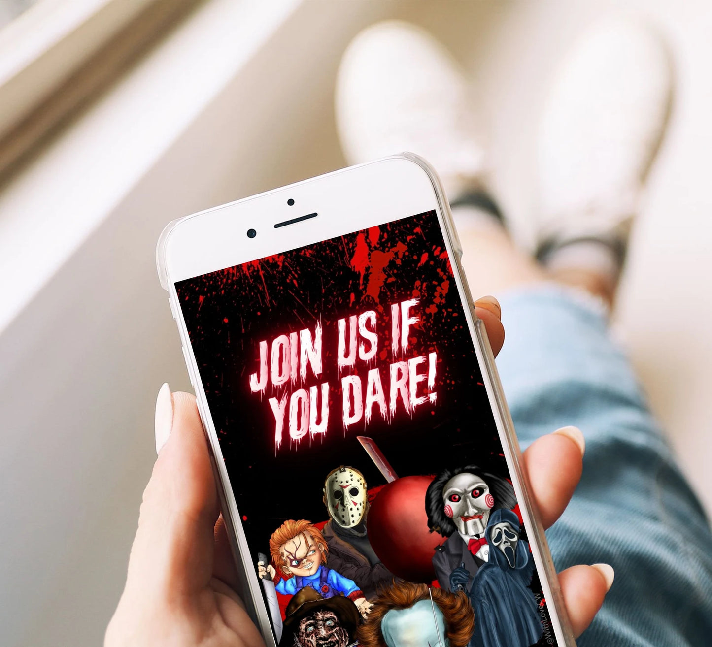 Halloween Horror Party Invite Knife Video Invite