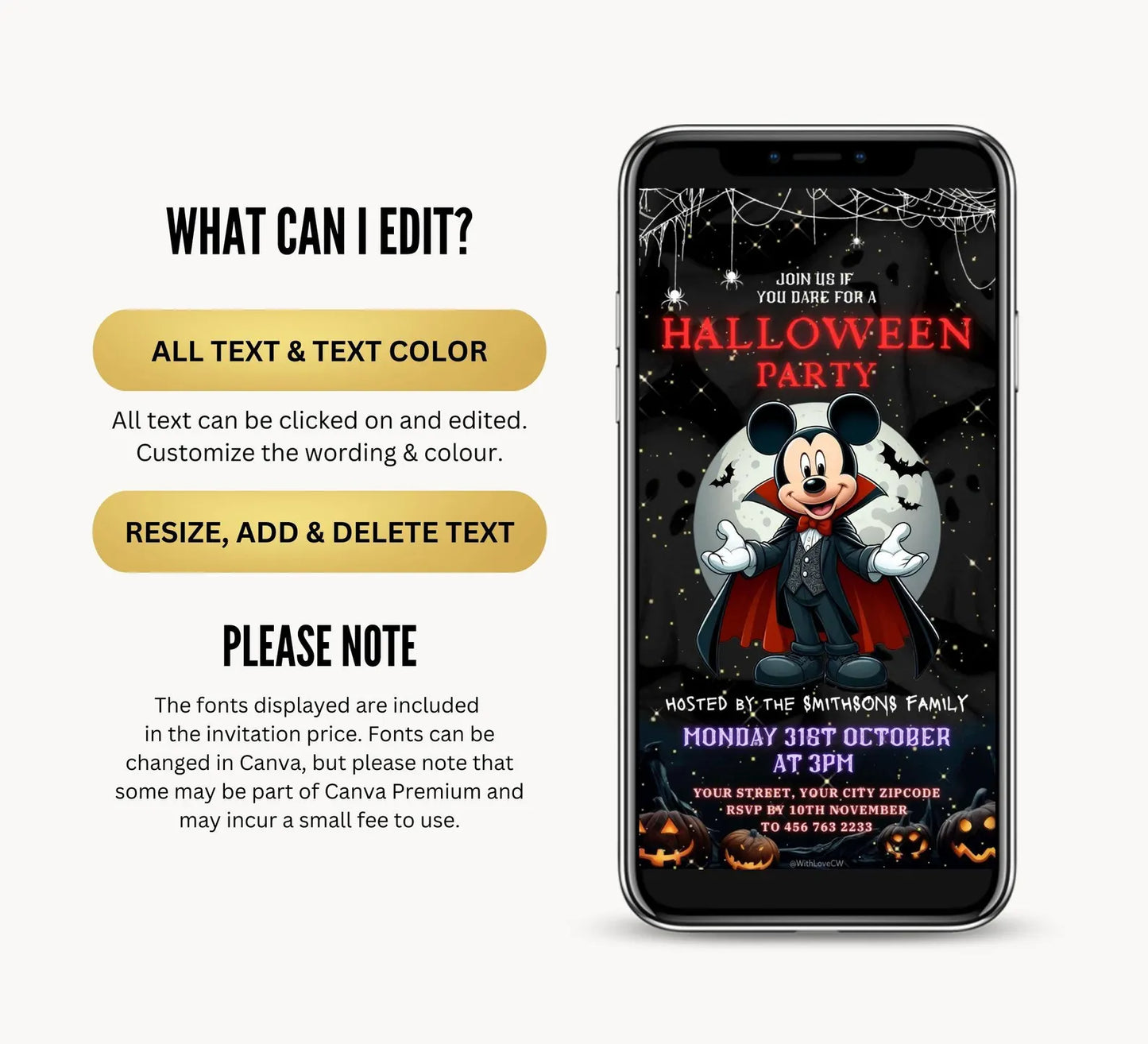 Halloween Party Witch Theme Video Invitation
