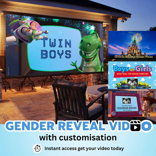 TWIN BOYS Custom Gender Reveal Movie Video