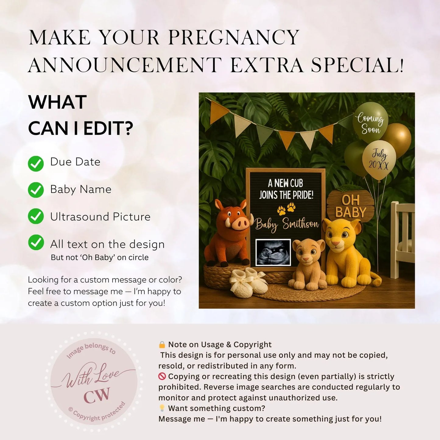 Baby Reveal Announcement – Social Media Post