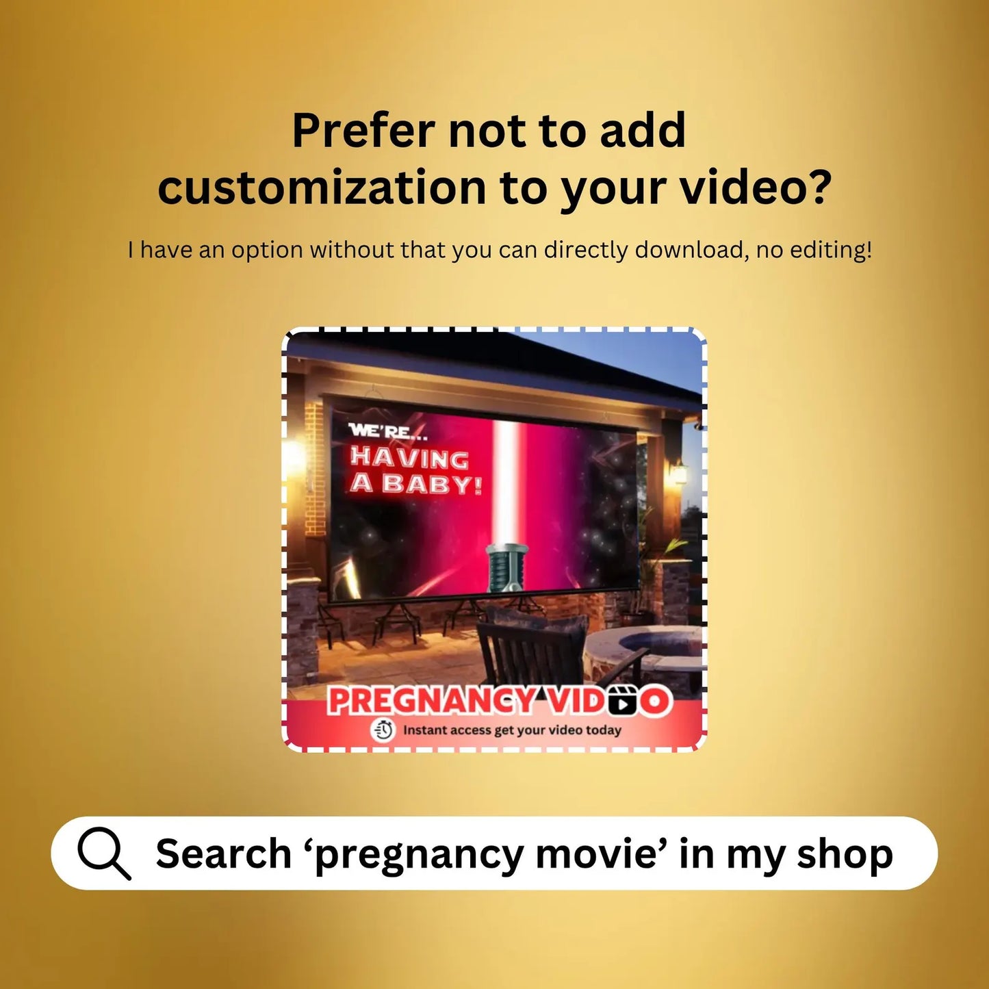 PREGNANCY Reveal Custom Movie Video