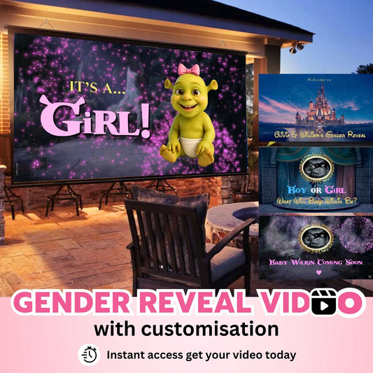 GIRL Custom Gender Reveal Movie Video