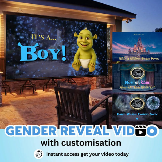 BOY Custom Gender Reveal Movie Video
