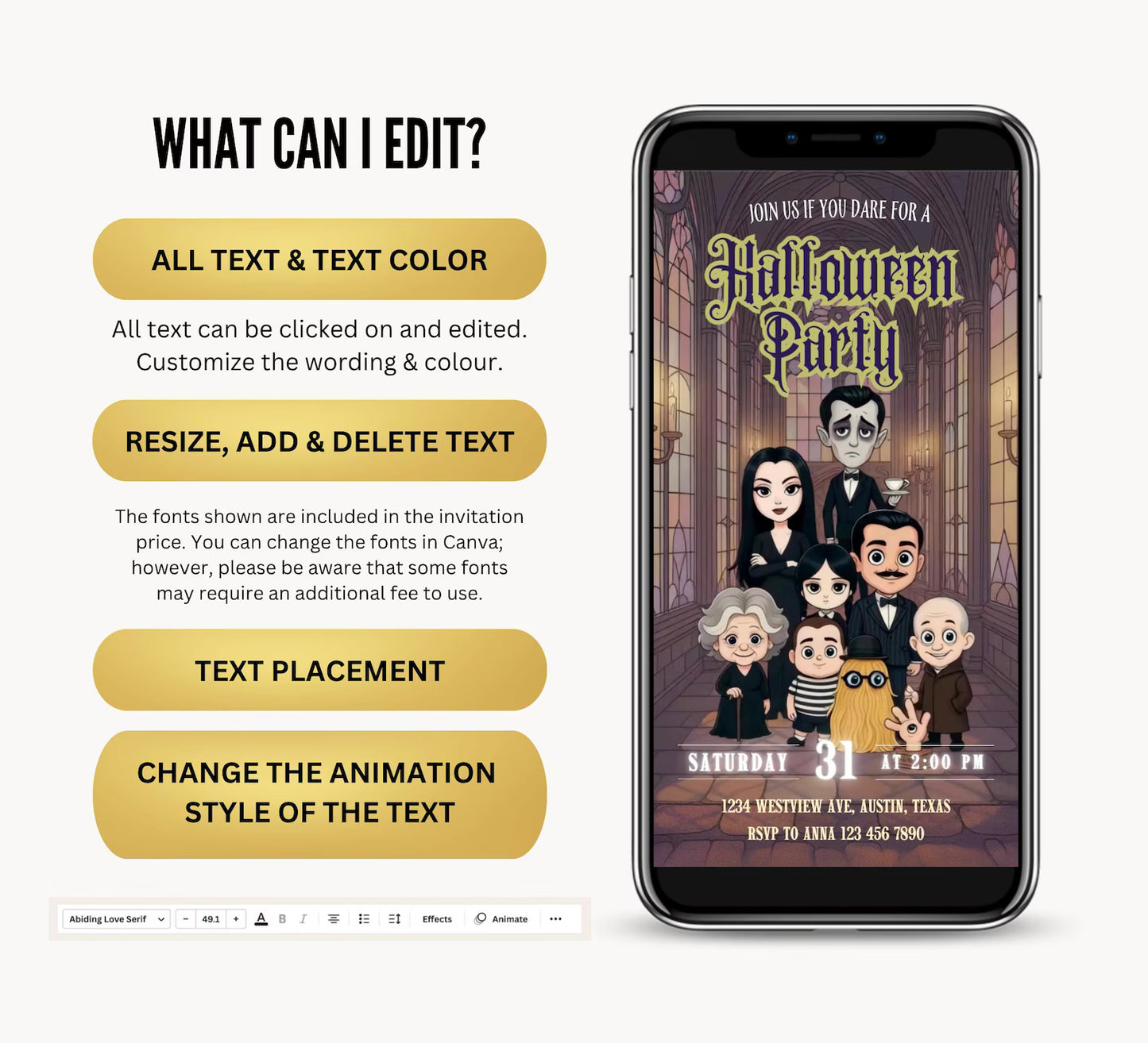 Halloween Family Party Theme Video Invitation