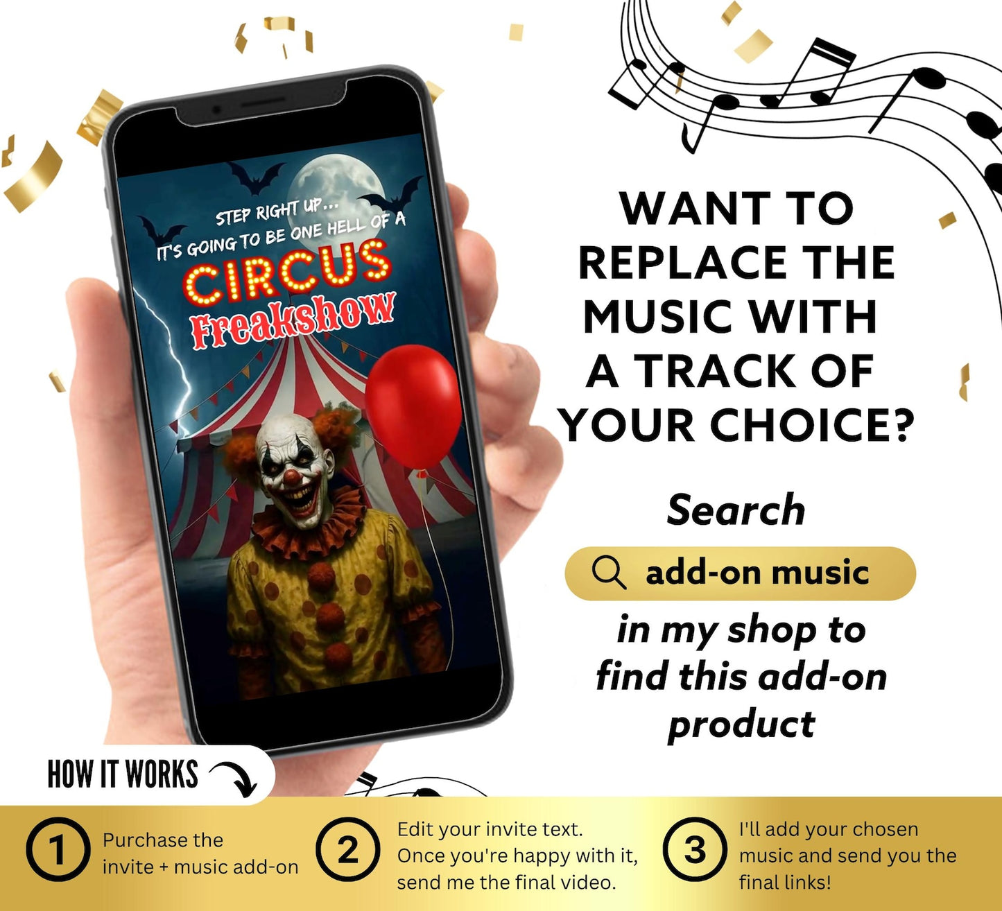 Halloween Evil Circus Clown Halloween Video Invitation