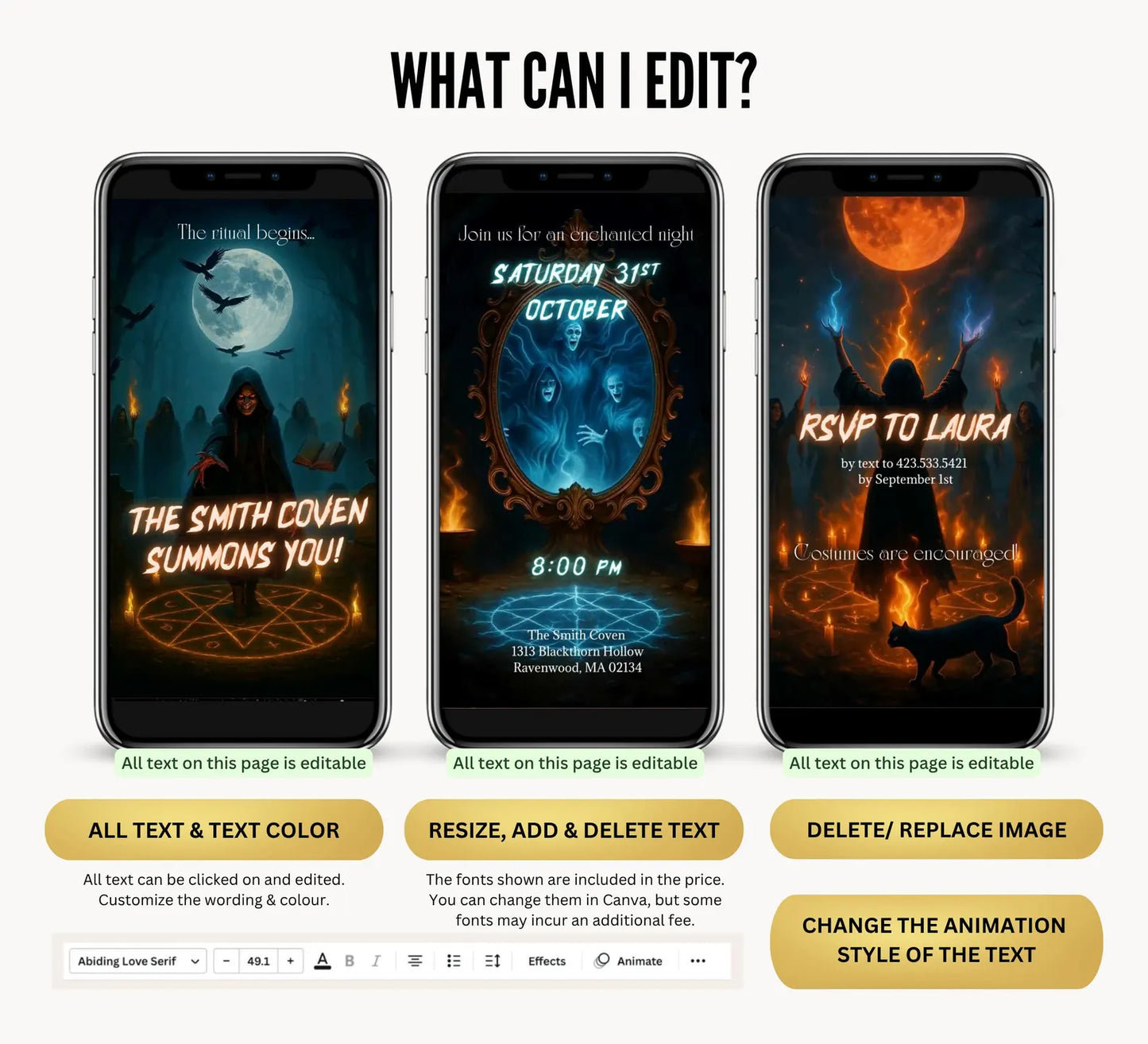 Halloween Witches Coven Spells Halloween Video Invitation