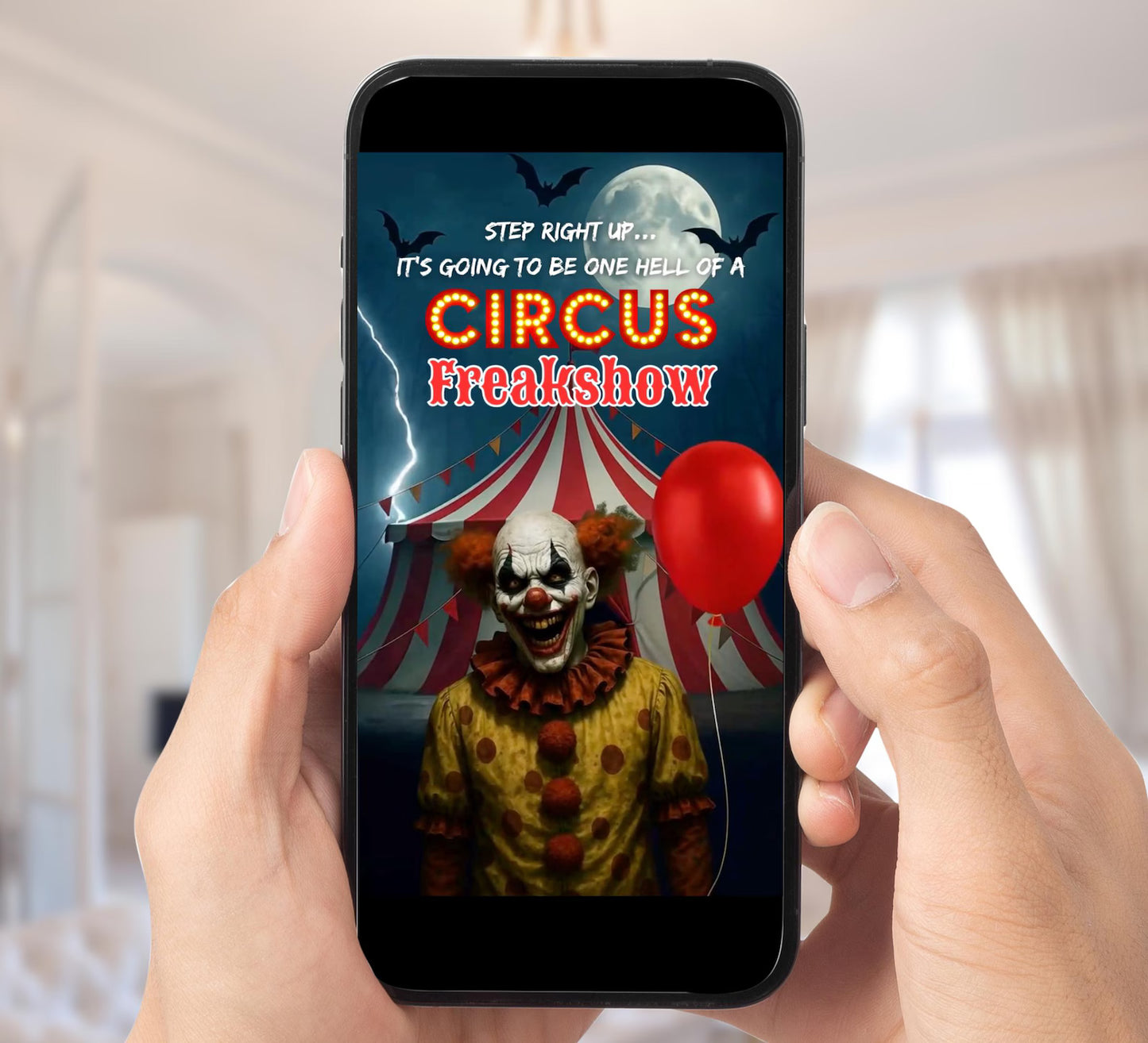Halloween Evil Circus Clown Halloween Video Invitation