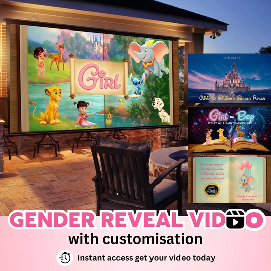 GIRL Custom Gender Reveal Movie Video