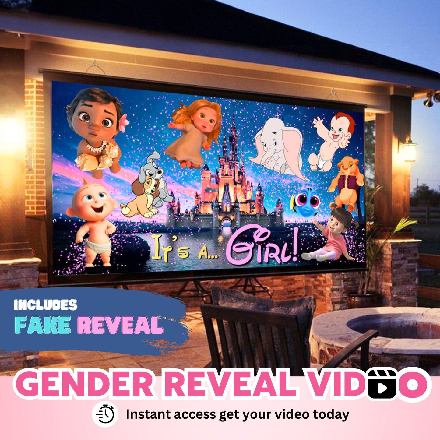 GIRL Gender Reveal Movie Video With Fake Reveal