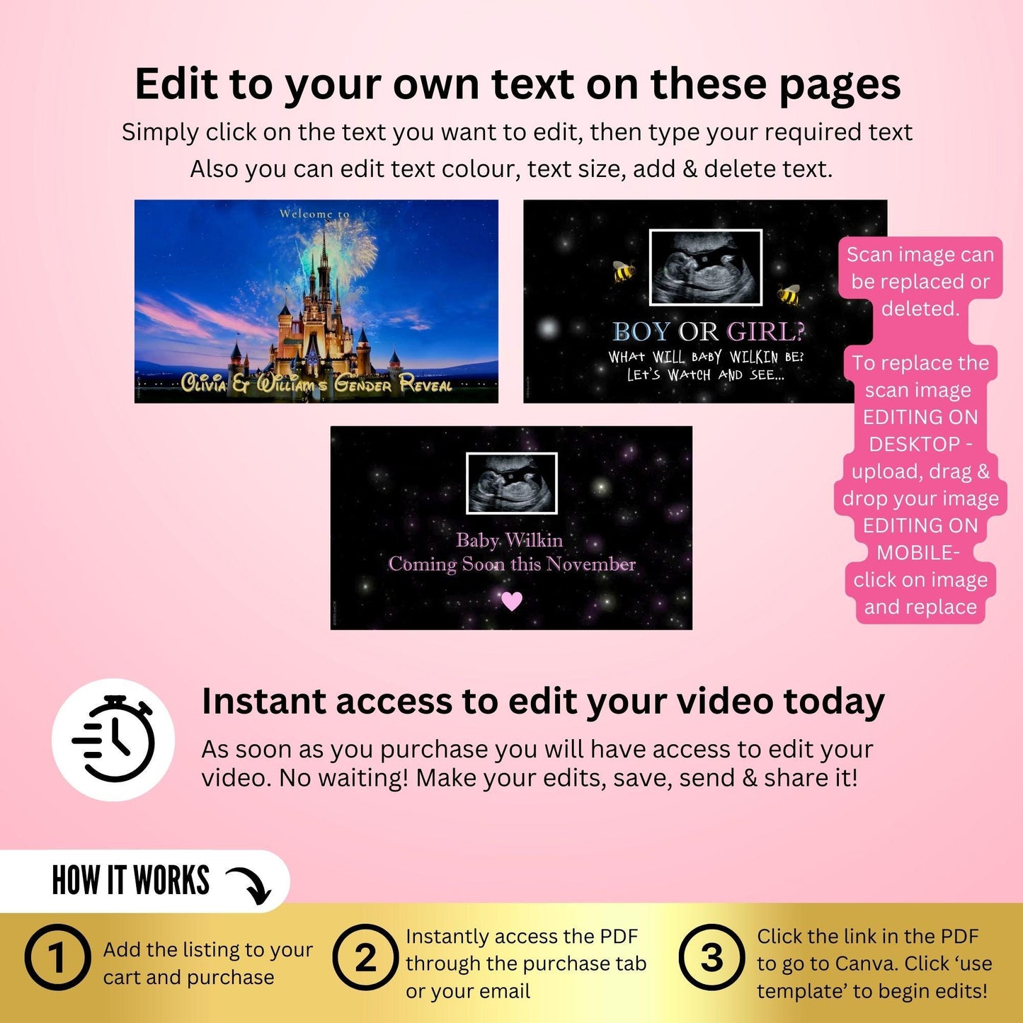 GIRL Custom Gender Reveal Movie Video