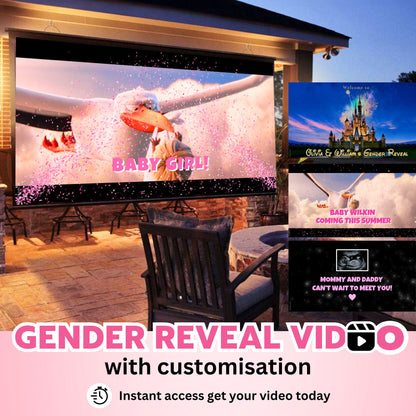 GIRL Custom Gender Reveal Movie Video