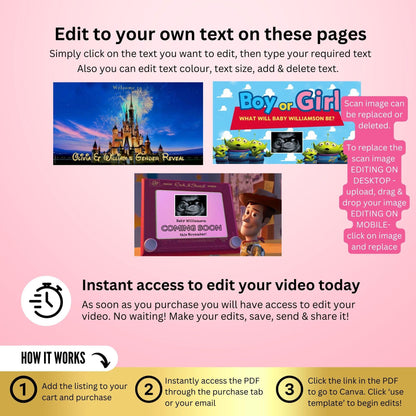 GIRL Custom Gender Reveal Movie Video