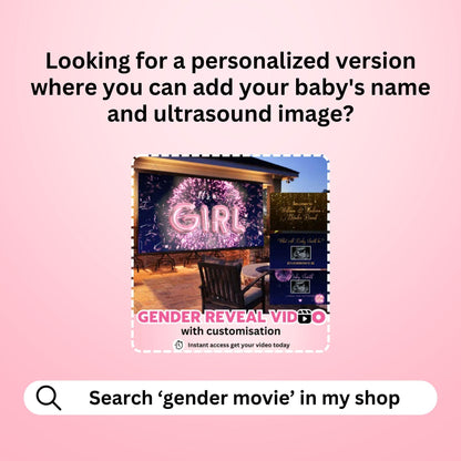 GIRL Gender Reveal Movie Video