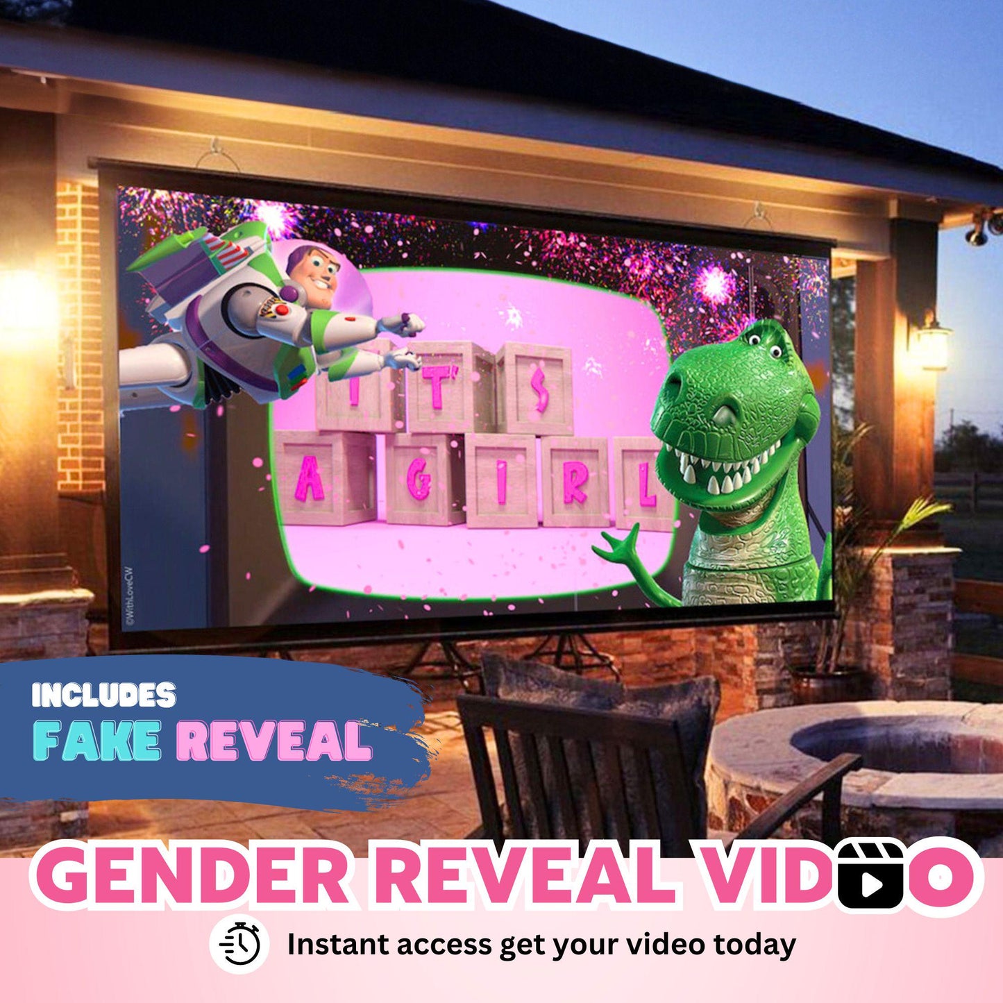 GIRL Gender Reveal Movie Video Fake Reveal